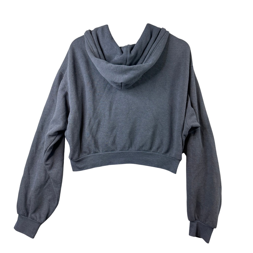 Aviator Nation Womens Charcoal Gray Sunset Patch Cropped Full Zip Hoodie Size M - Picture 2 of 8